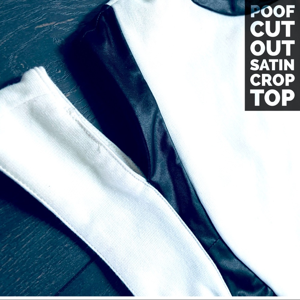 Adjustable Satin Cut Out Crop Top